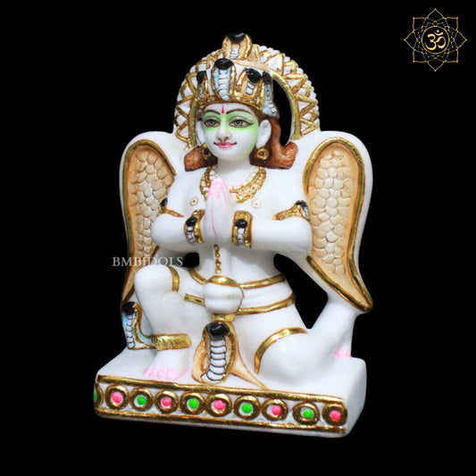 Garud Marble Statue for Homes and Temples in 9inches