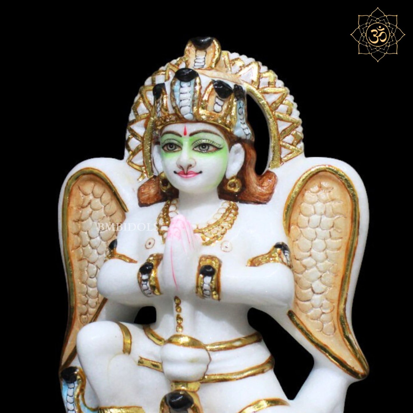 Garud Marble Statue for Homes and Temples in 9inches