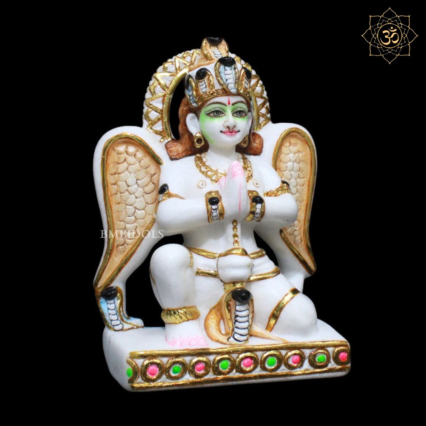 Garud Marble Statue for Homes and Temples in 9inches