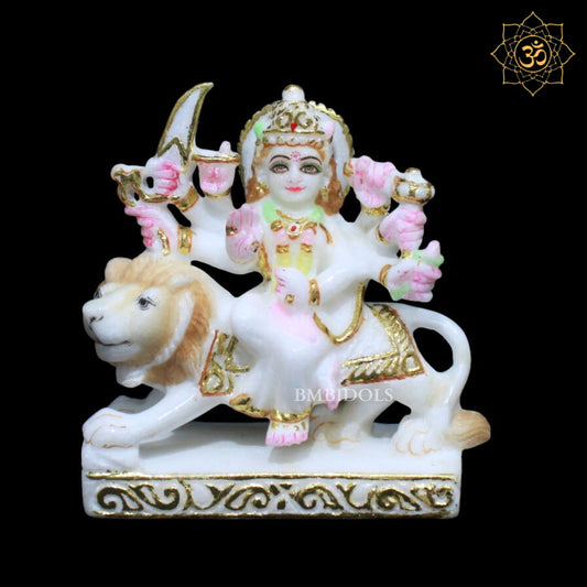Durga Marble Murti for Home Temples designed in 6inches