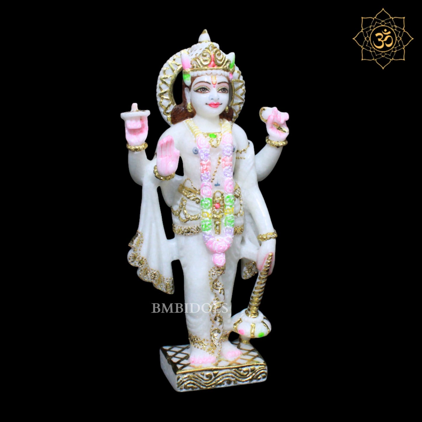 Vishnu Lakshmi Marble Murti in Standing Posture in Makrana Marble