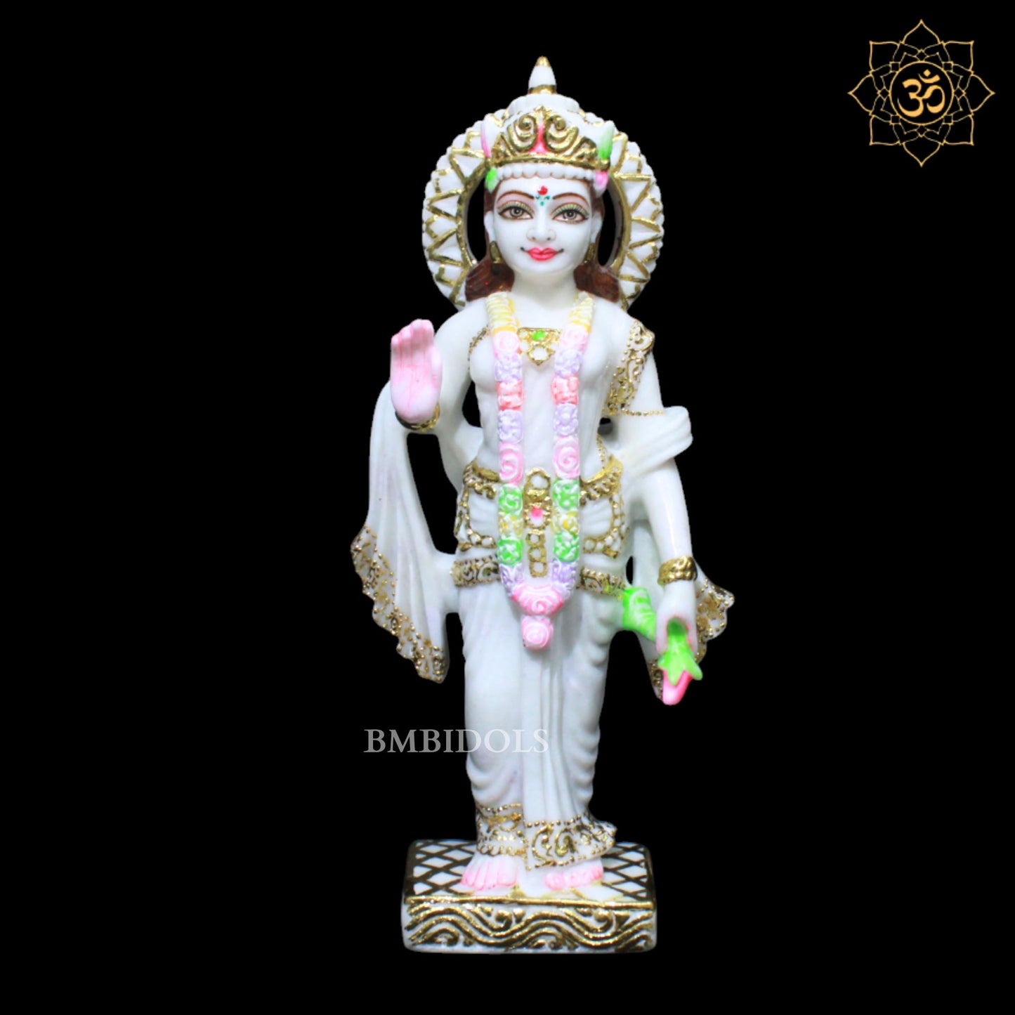 Vishnu Lakshmi Marble Murti in Standing Posture in Makrana Marble