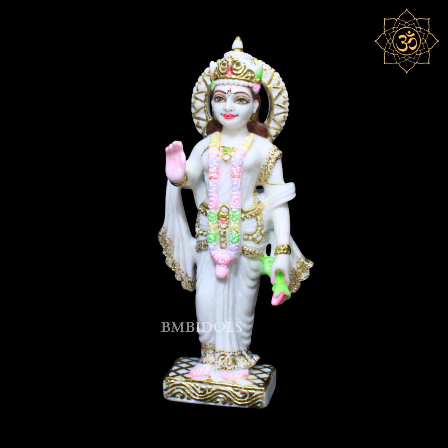 Vishnu Lakshmi Marble Murti in Standing Posture in Makrana Marble