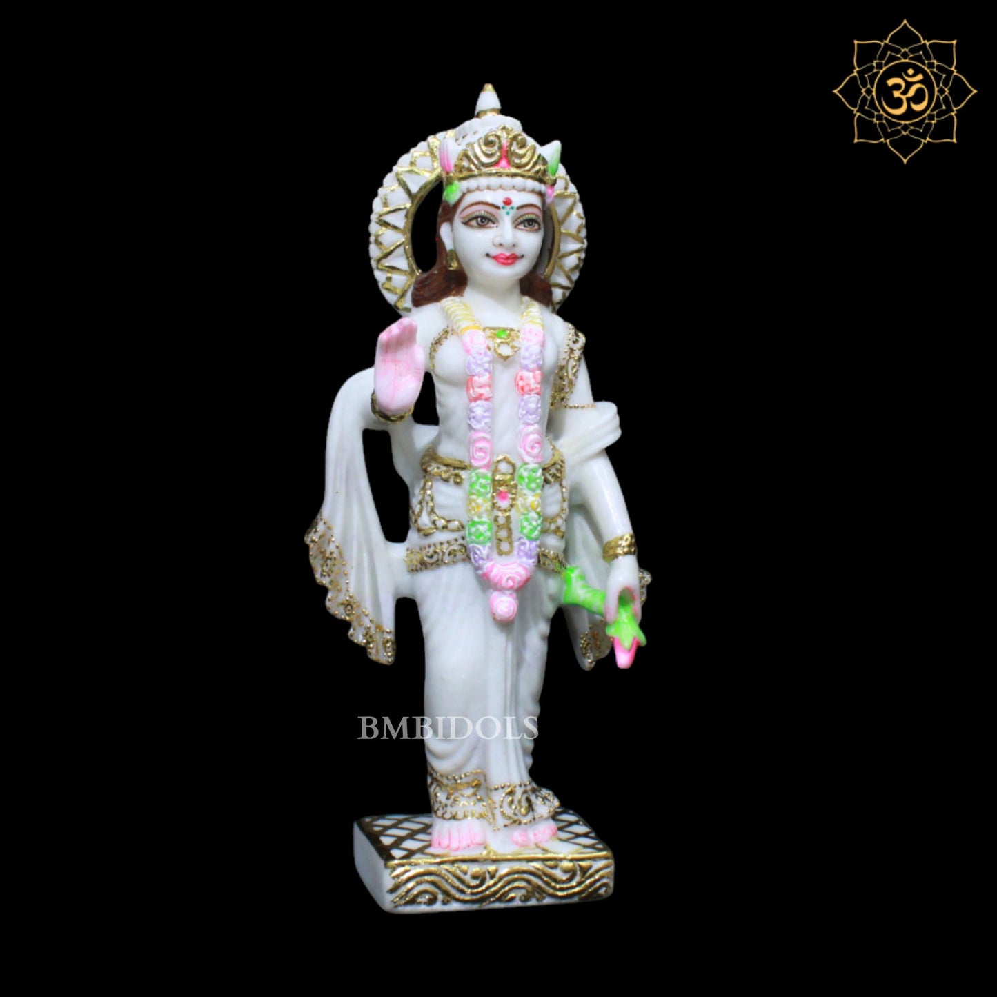 Vishnu Lakshmi Marble Murti in Standing Posture in Makrana Marble