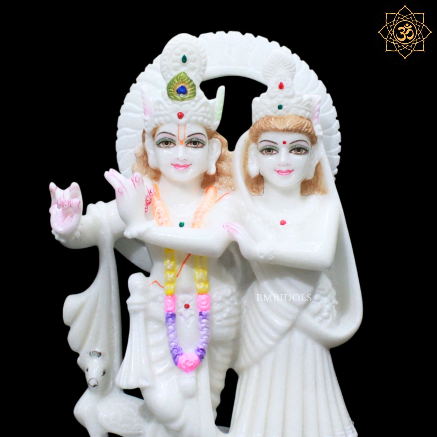 Jugal Radha Krishna Marble Murti for Homes and Temples in 12inches