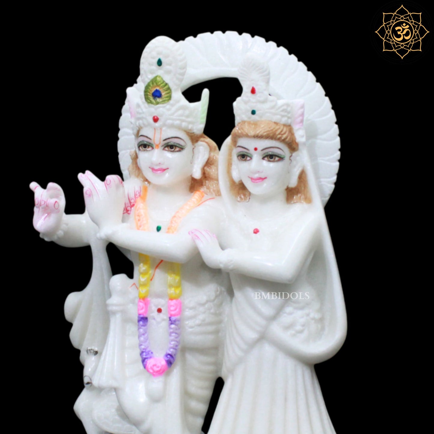 Jugal Radha Krishna Marble Murti for Homes and Temples in 12inches