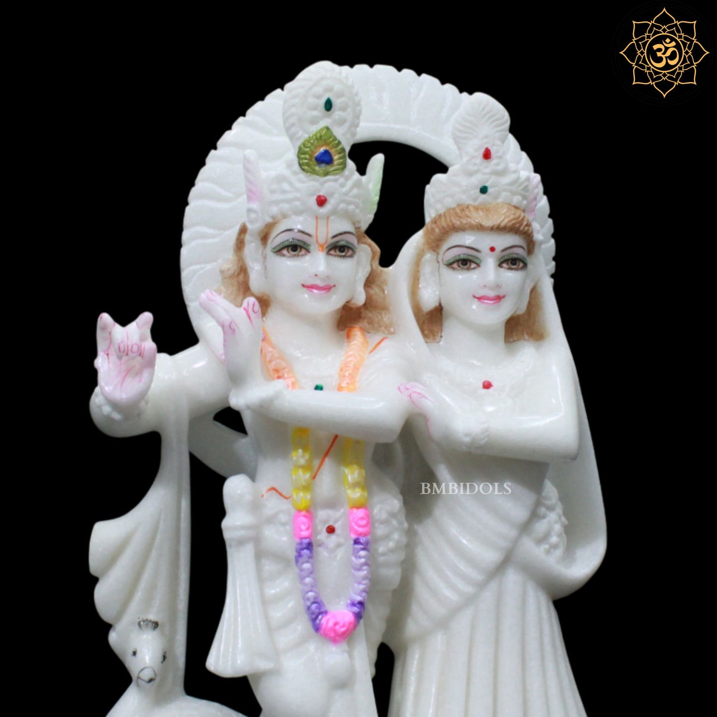 Jugal Radha Krishna Marble Murti for Homes and Temples in 12inches