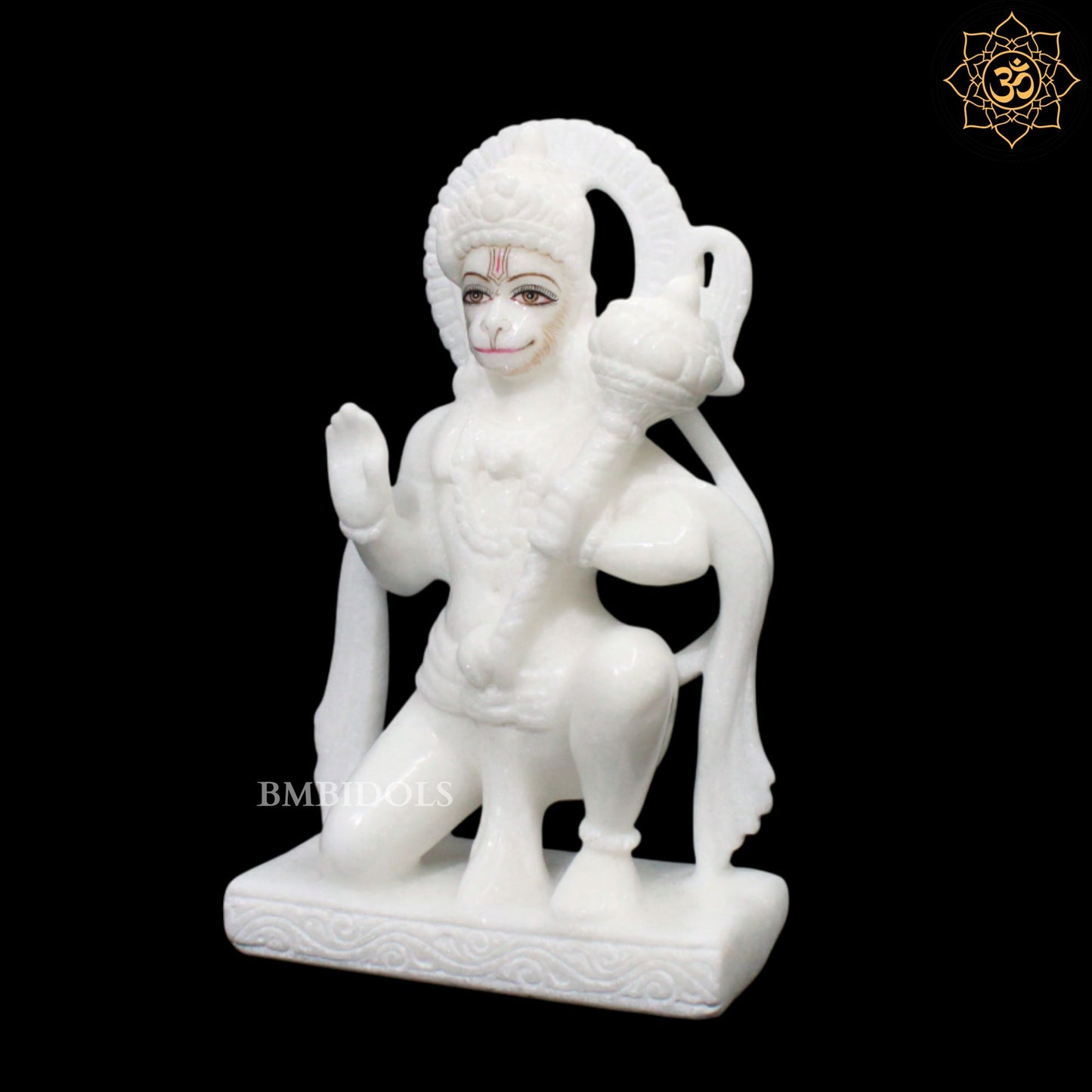Ashirwad Marble Hanuman Murti for Homes and Temples in 9inches