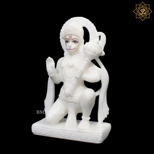 Ashirwad Marble Hanuman Murti for Homes and Temples in 9inches