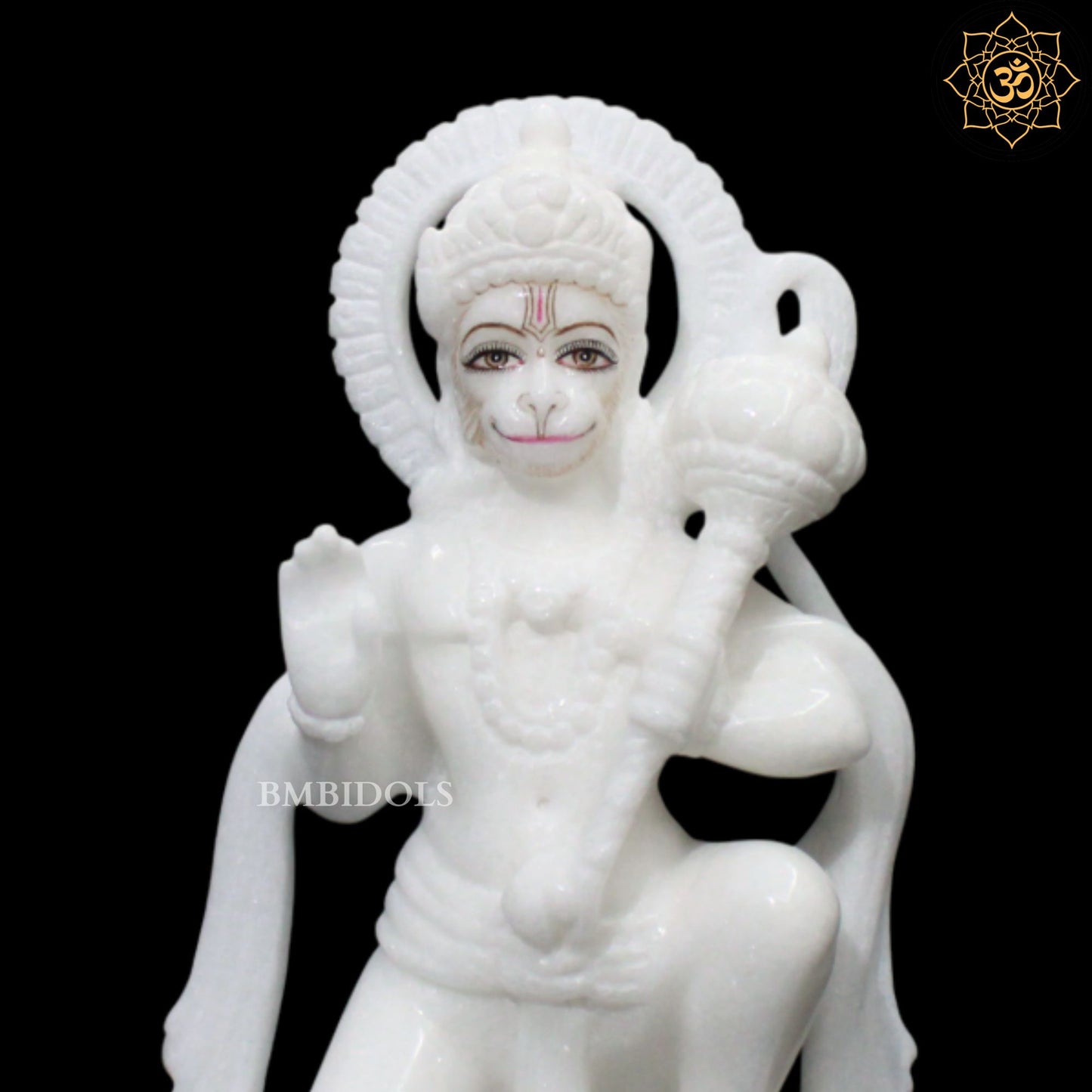 Ashirwad Marble Hanuman Murti for Homes and Temples in 9inches