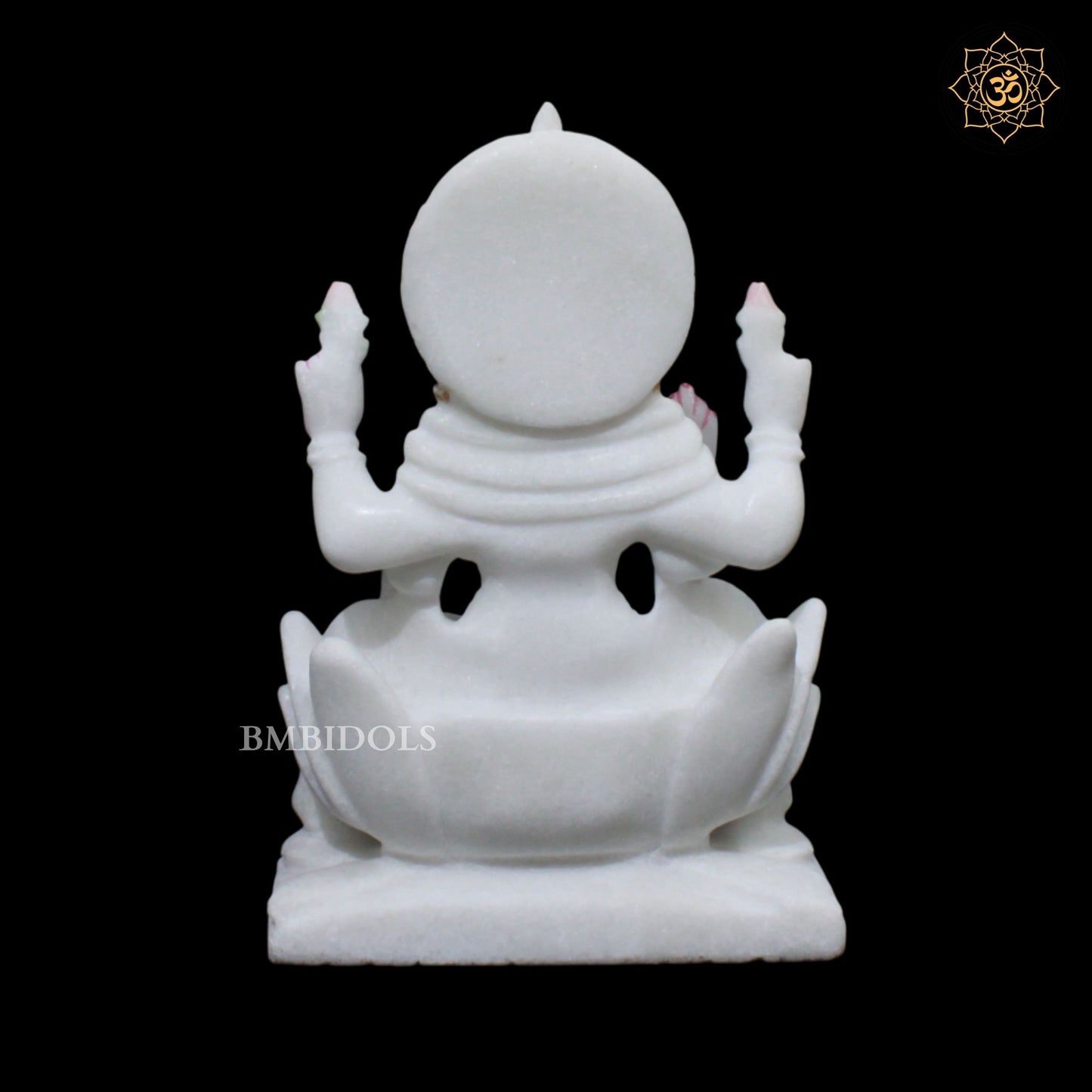 Ganesh Laxmi Marble Murti for Ghar Mandirs in 9inches