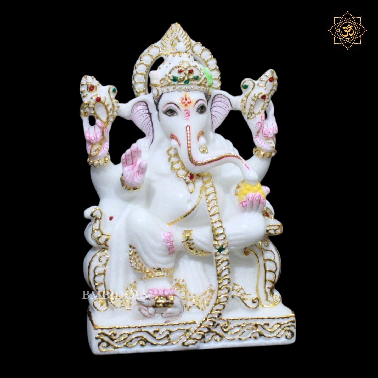 Ganesh Marble Statue for 9inches in Makrana Marble