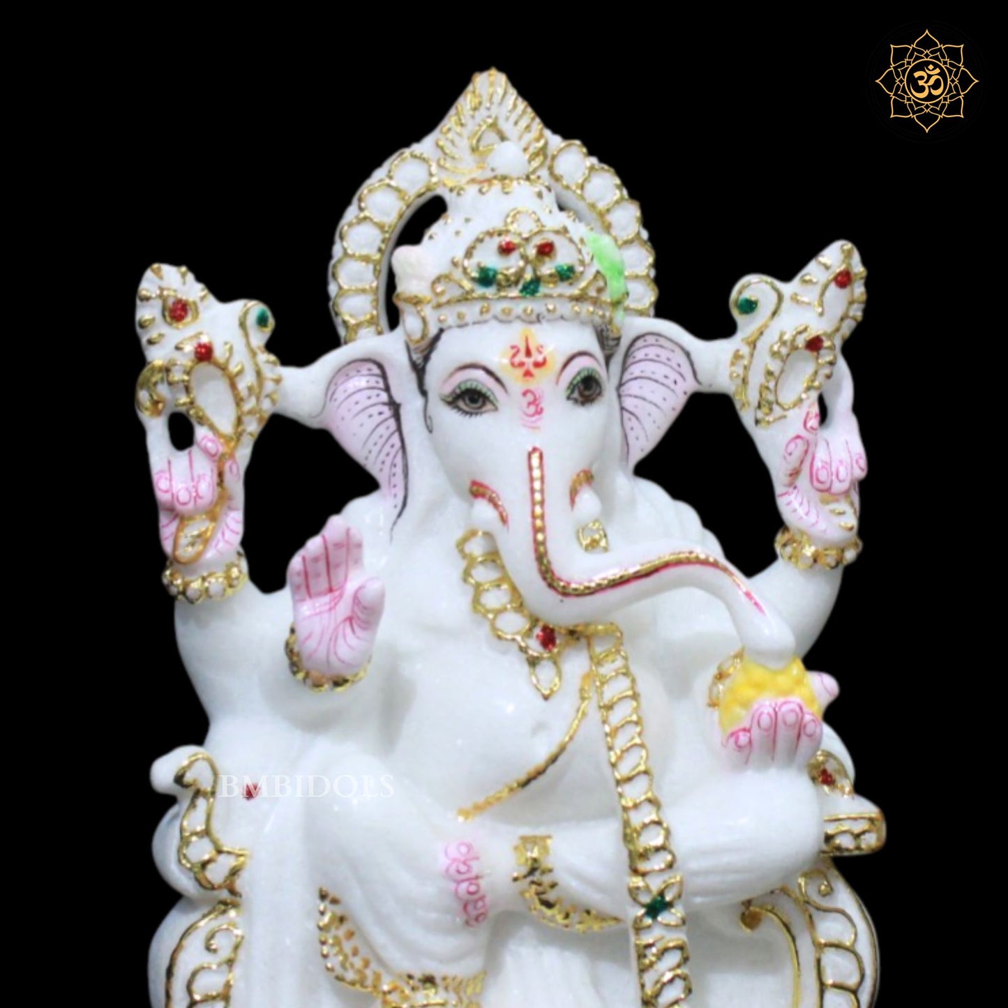 Ganesh Marble Statue for 9inches in Makrana Marble