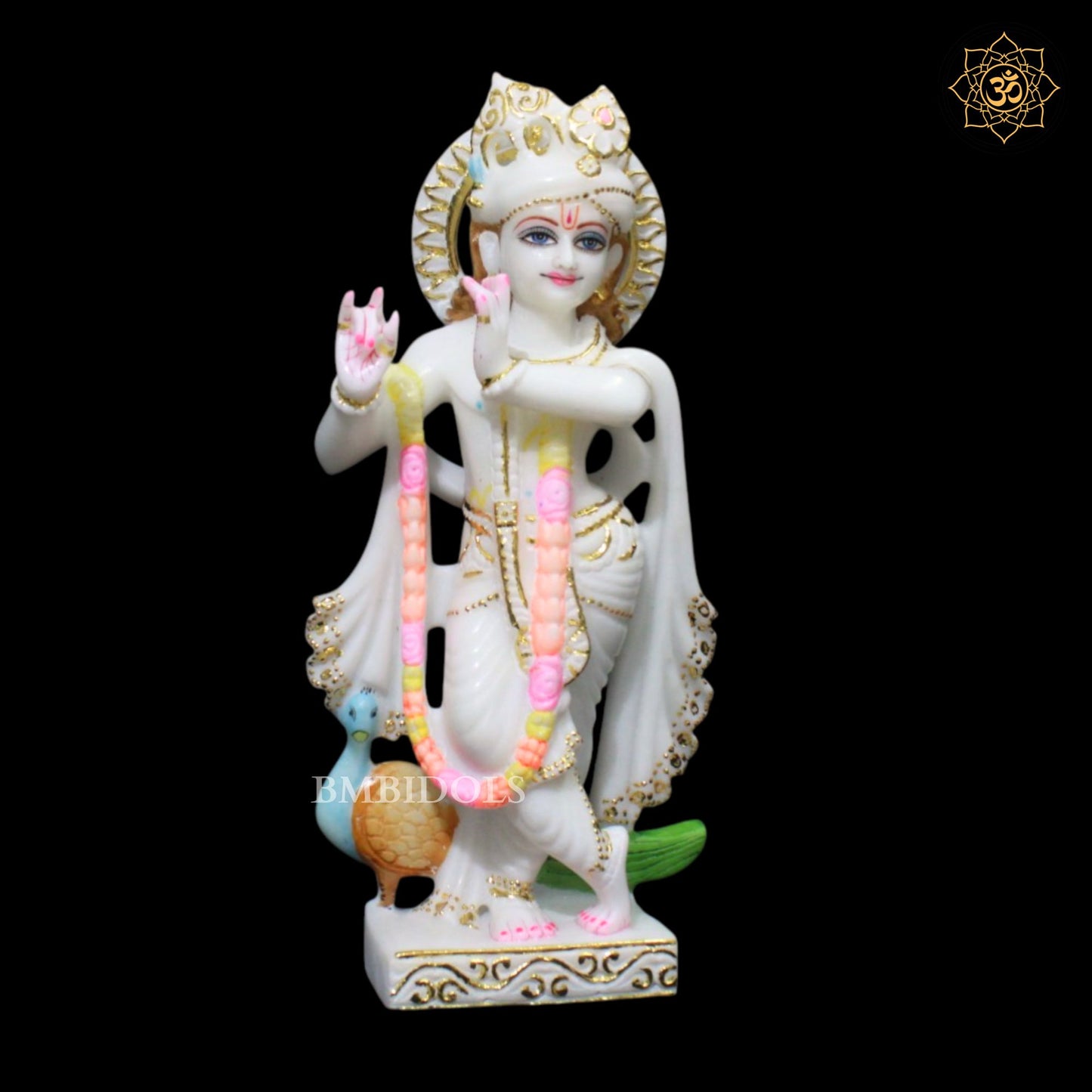 Radha Krishna Marble Murti in 1feet for Ghar Mandirs
