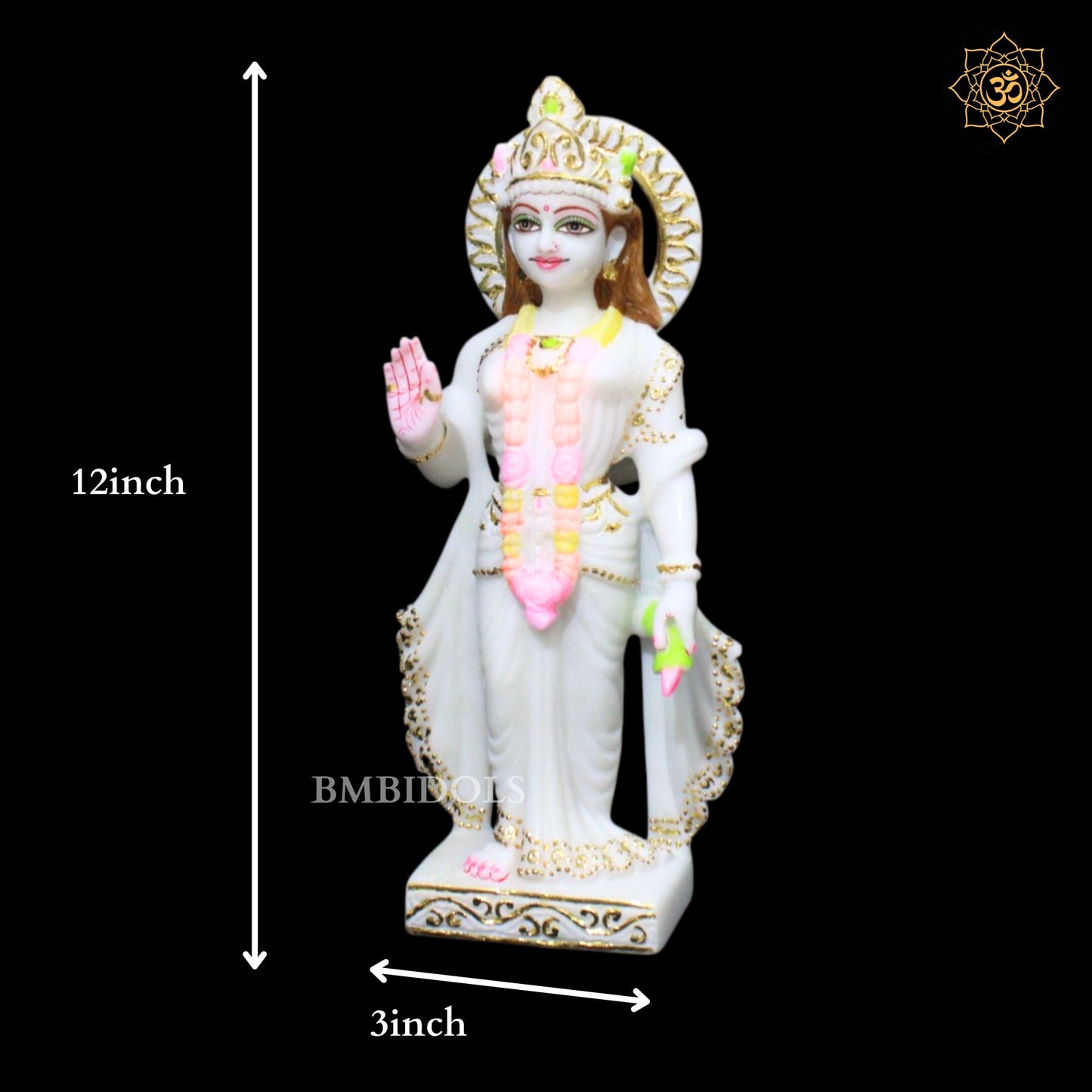 Radha Krishna Marble Murti in 1feet for Ghar Mandirs