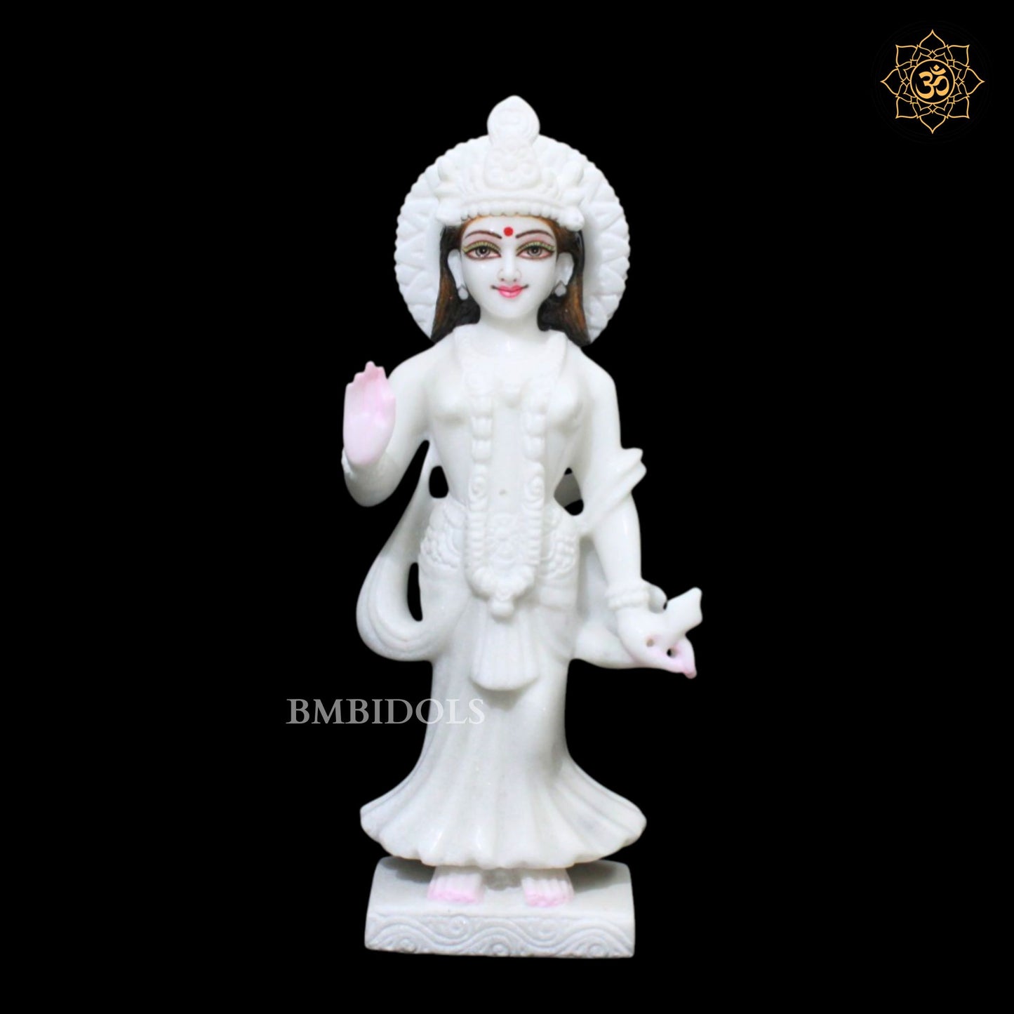 White Marble Radha Krishna Murti for Homes and Temples in 1feet