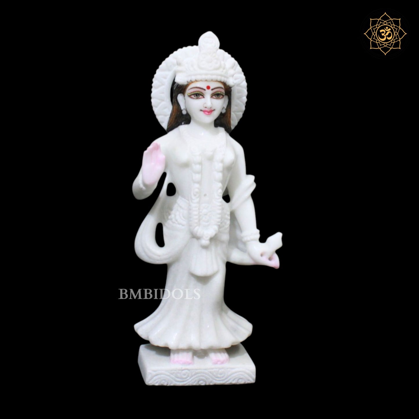 White Marble Radha Krishna Murti for Homes and Temples in 1feet