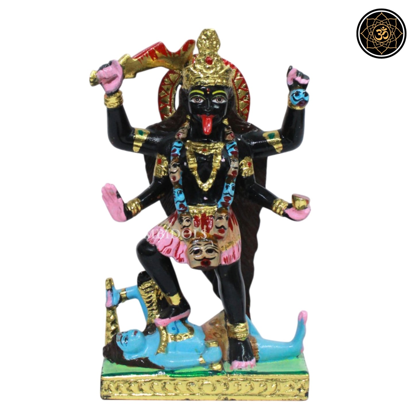 Mahakali Maa Murti in Black Stone in 9inches