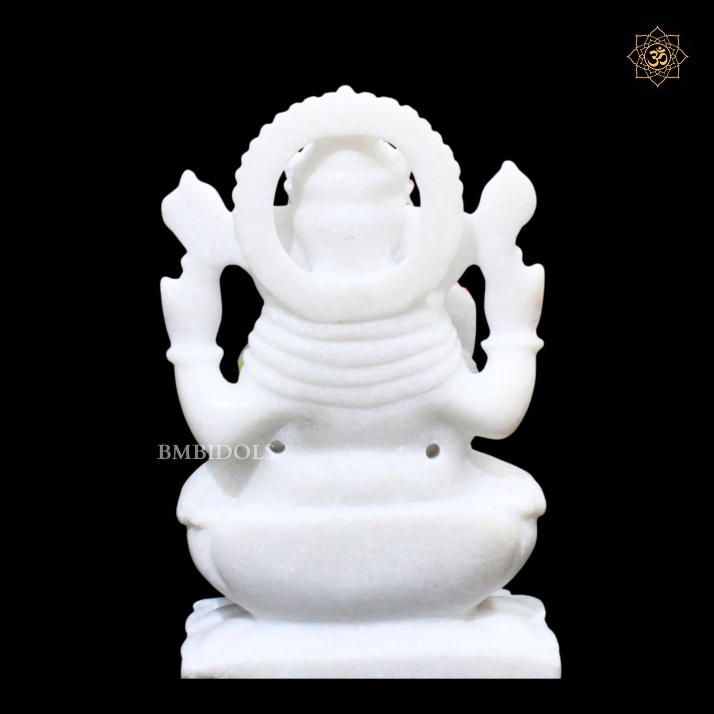 Ganesh Lakshmi Saraswati Marble Murti for Homes and Temples in 9inch
