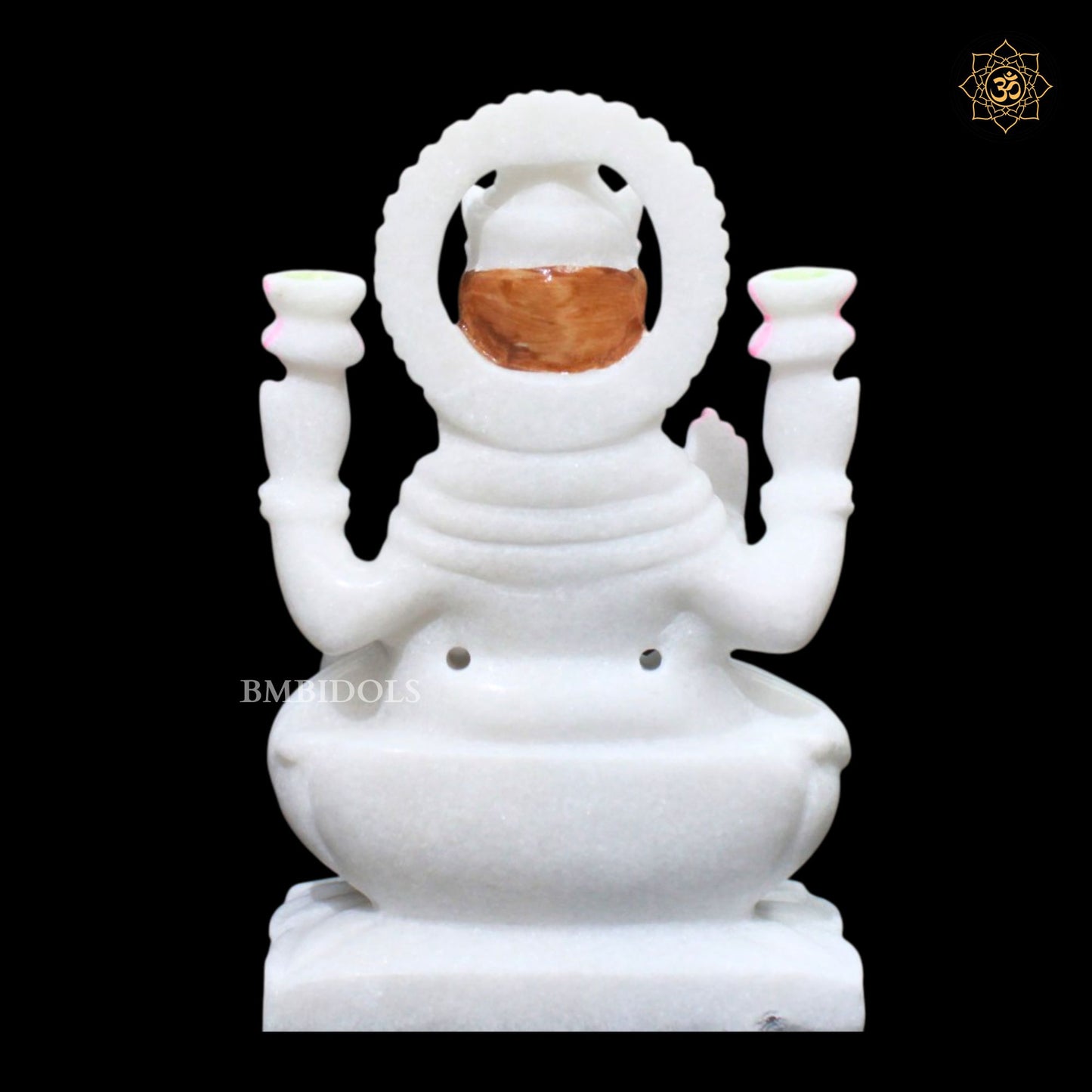 Ganesh Lakshmi Saraswati Marble Murti for Homes and Temples in 9inch