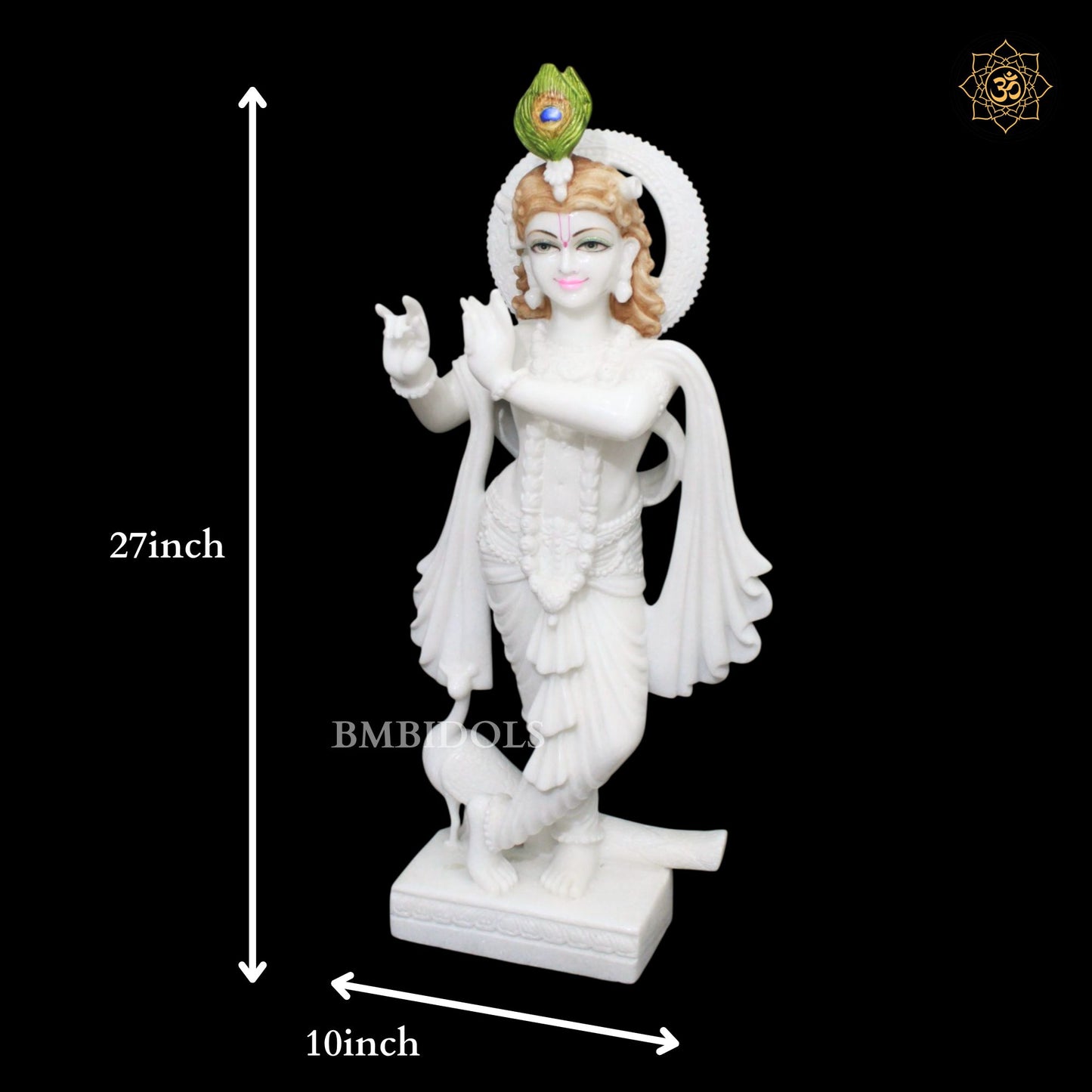 Radha Krishna Marble Statue in 27inches in Makrana Marble