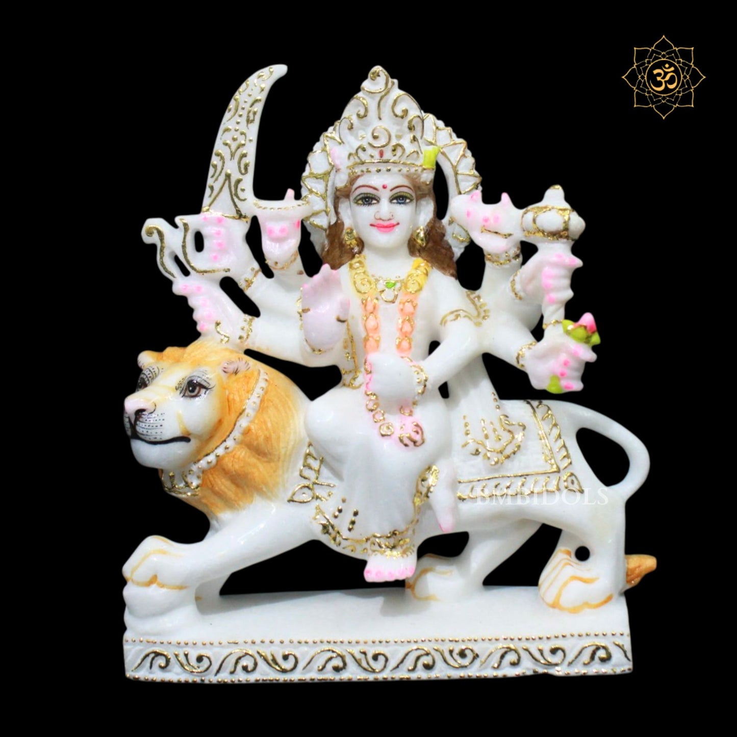 Marble Durga Murti in 9inches in Makrana Marble