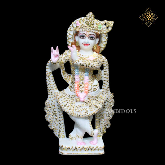 9inch Radha Krishna Marble Idol perfect for Homes