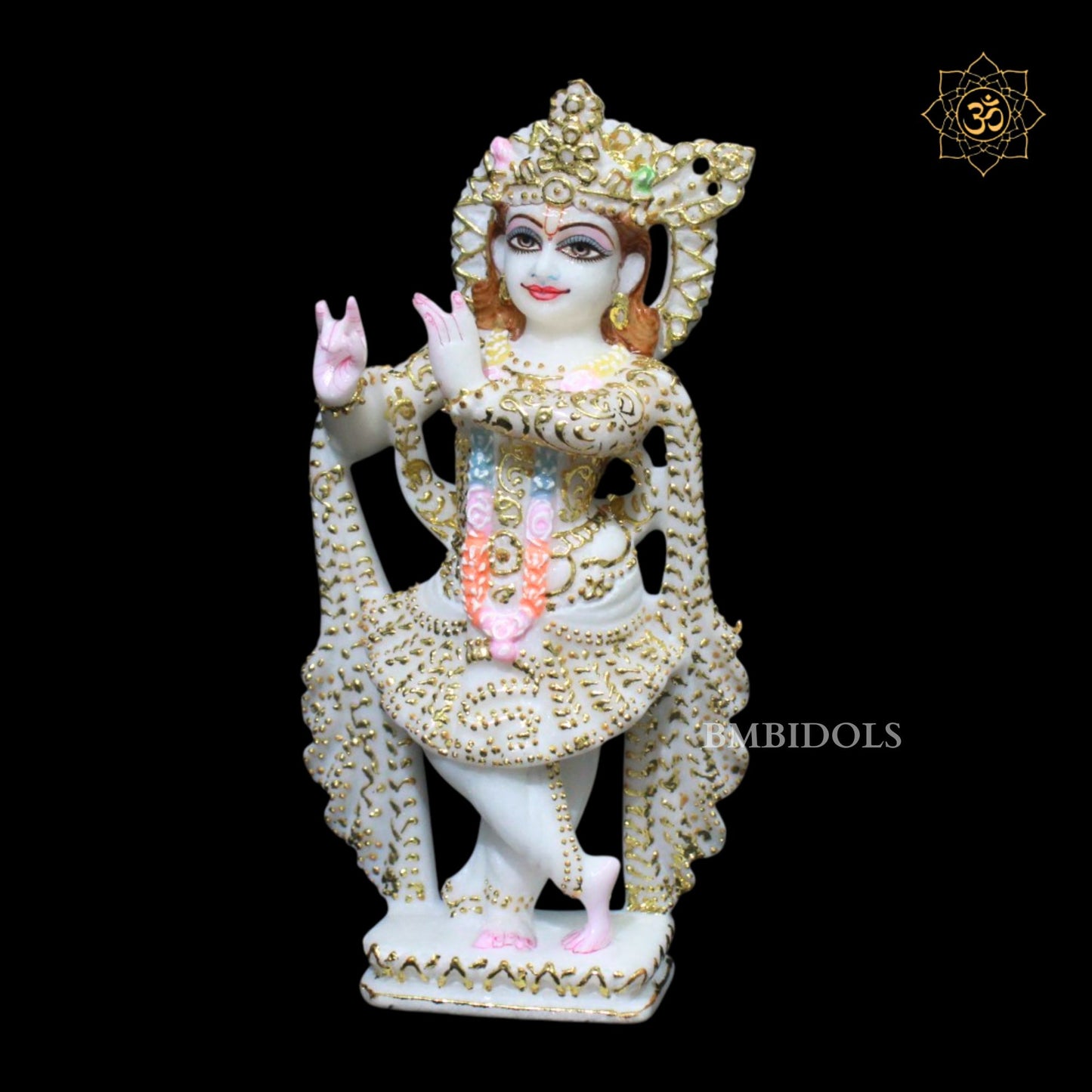 9inch Radha Krishna Marble Idol perfect for Homes