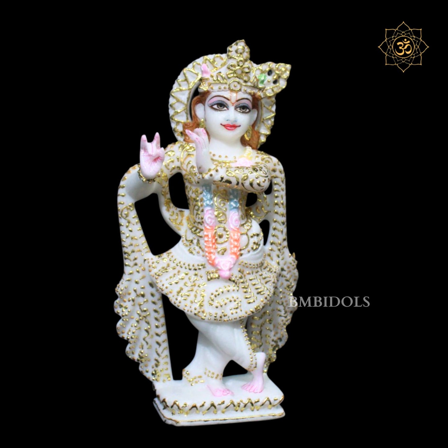 9inch Radha Krishna Marble Idol perfect for Homes