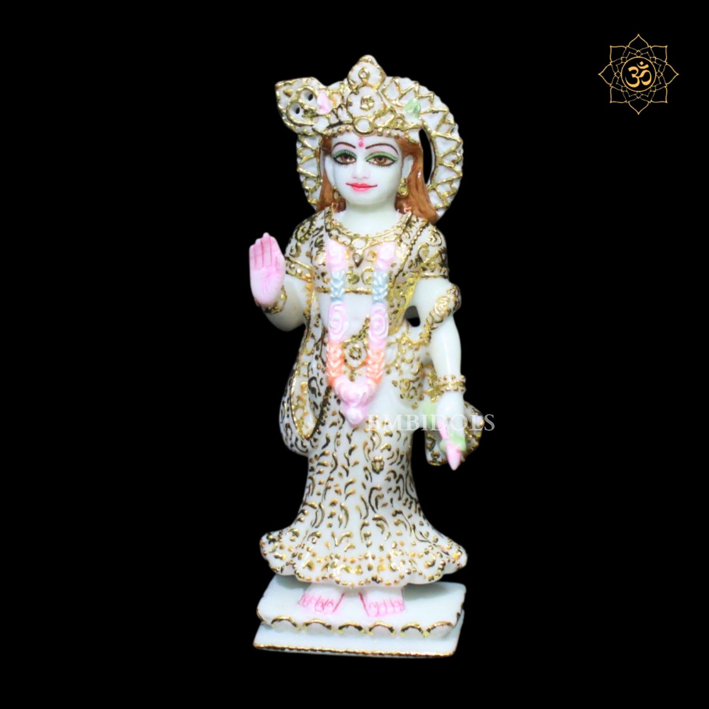 9inch Radha Krishna Marble Idol perfect for Homes