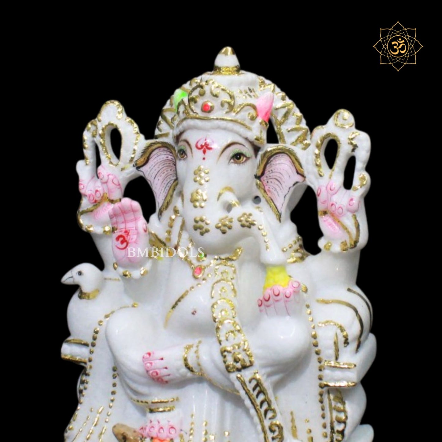9inch Marble Ganpati Statue in Makrana Marble