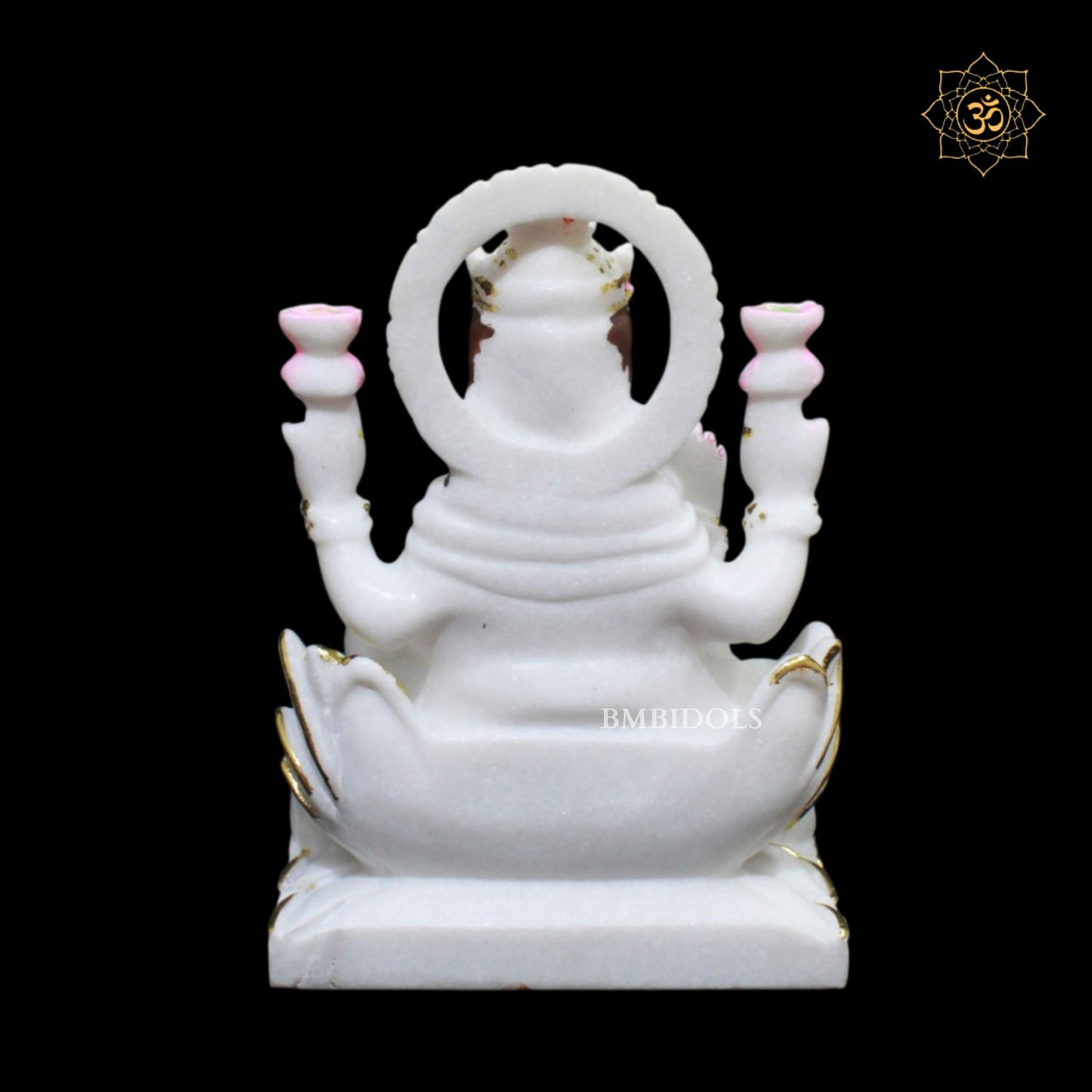Ganesh Lakshmi Marble Murti in 12inches