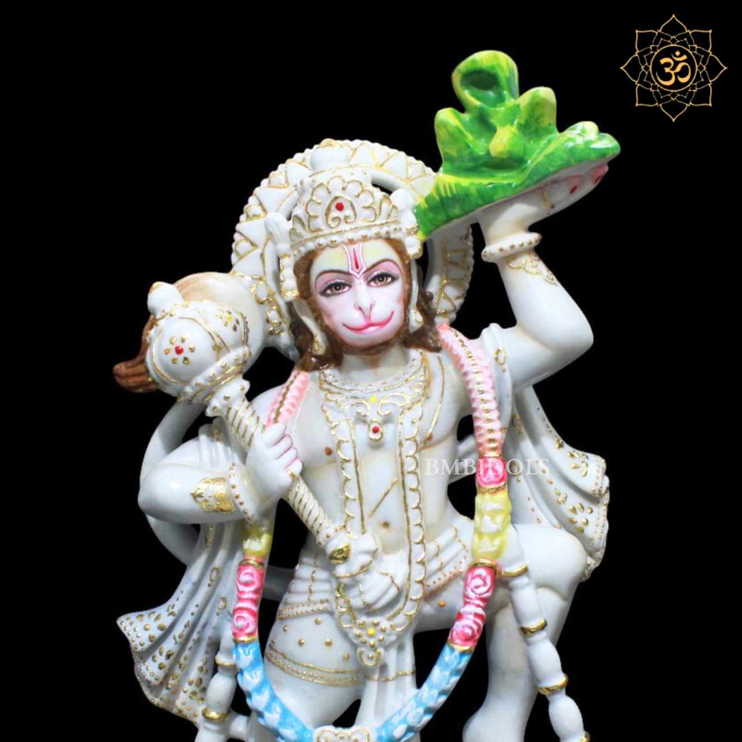 Marble Veer Hanuman Statue in 1.5feet