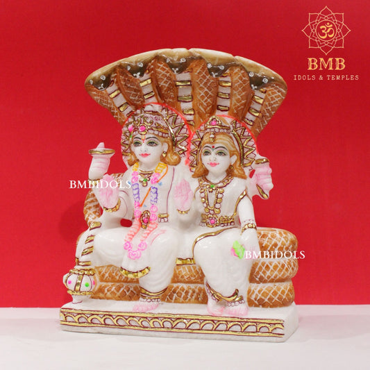 Marble Lakshmi Narayan Murti in 10inchesfor Home and Temples