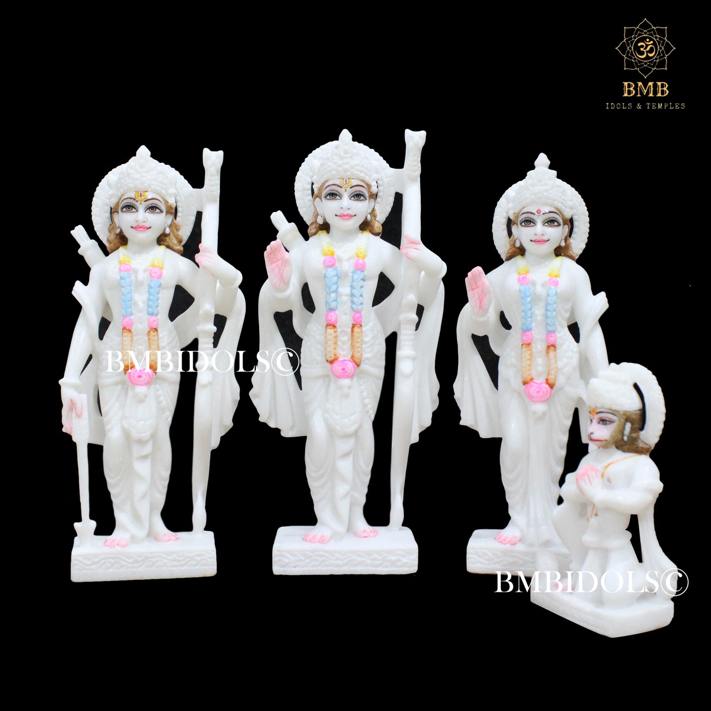 Marble Ram Darbar Statue made in Natural White Marble in 12inches