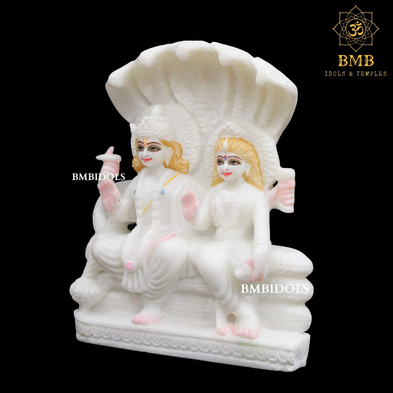 Marble Vishnu Lakshmi Statue