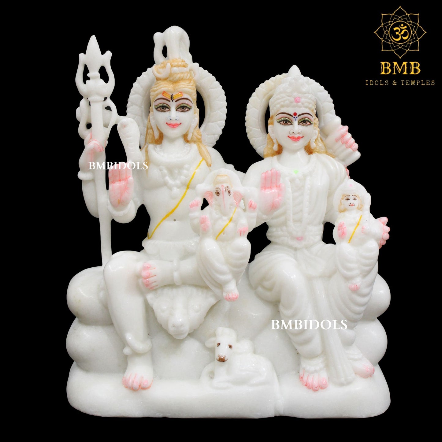 Marble Shiv Parivar Statue 