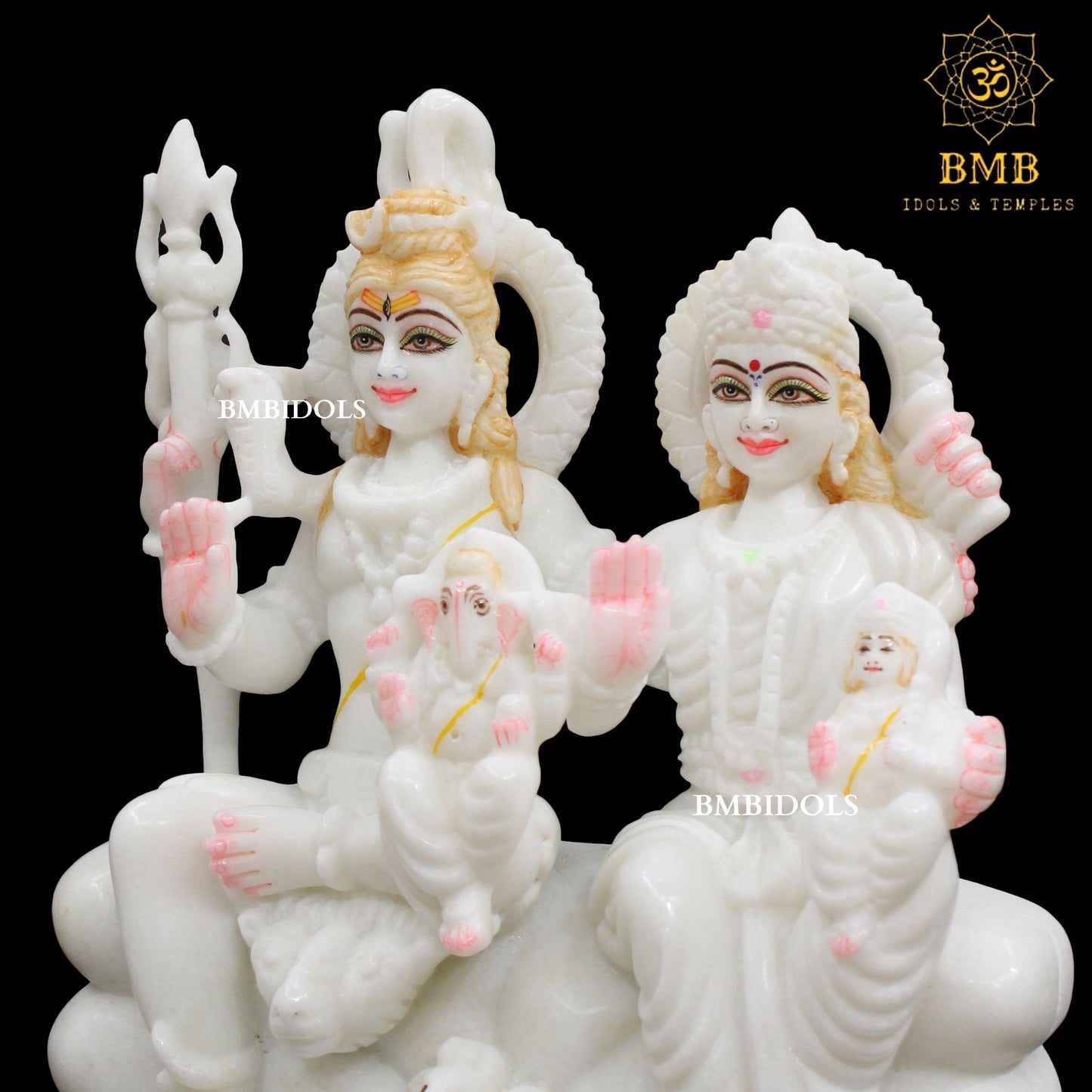 Shiv Parivar Marble Statue