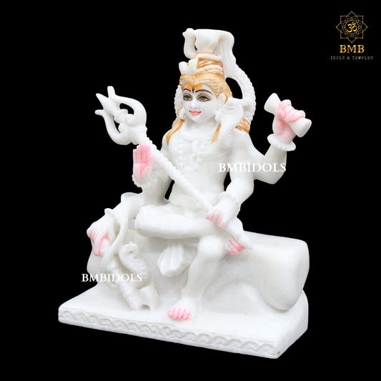 White Shiva Marble Statue