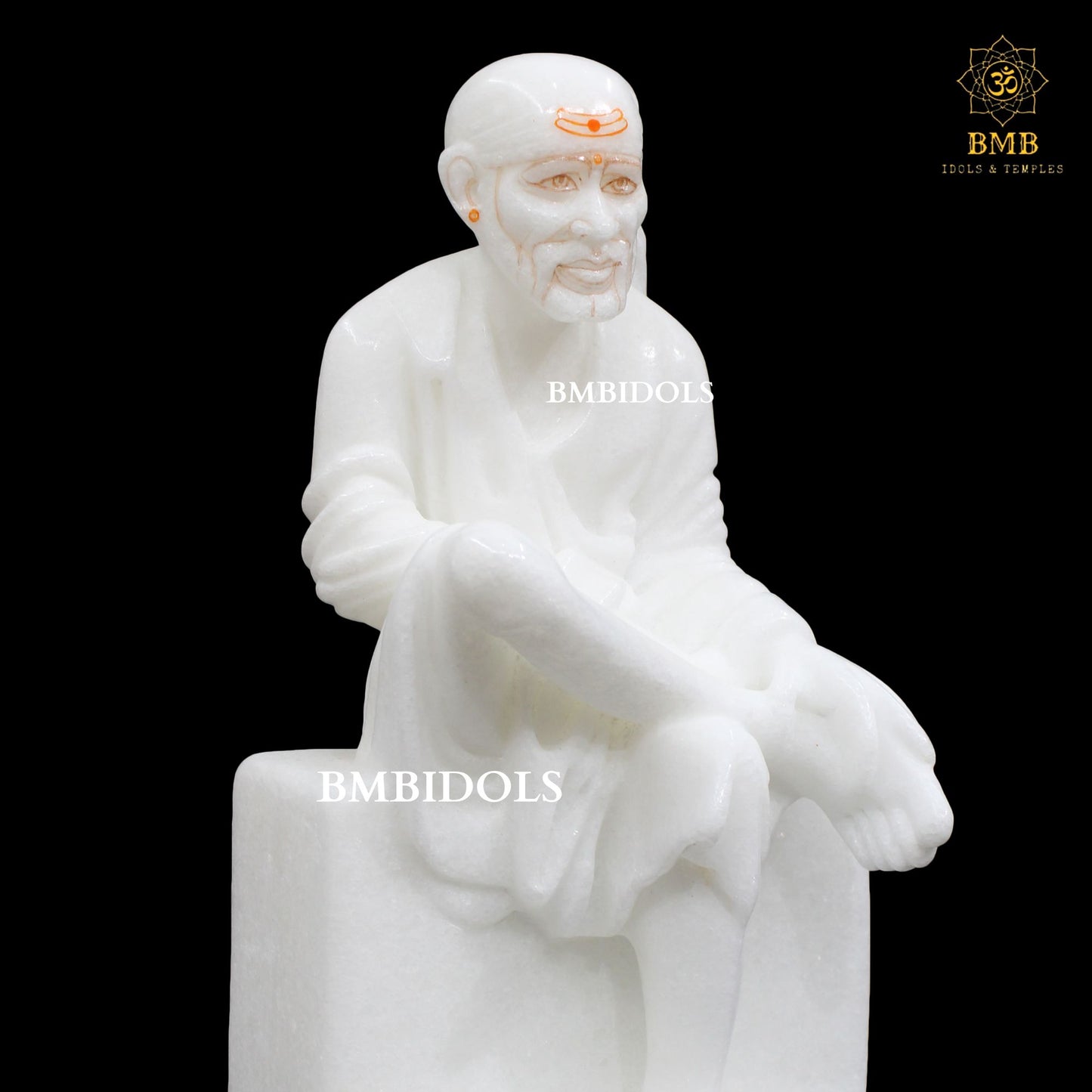 Sai Baba Marble Idol made in Makrana Marble in 10inches