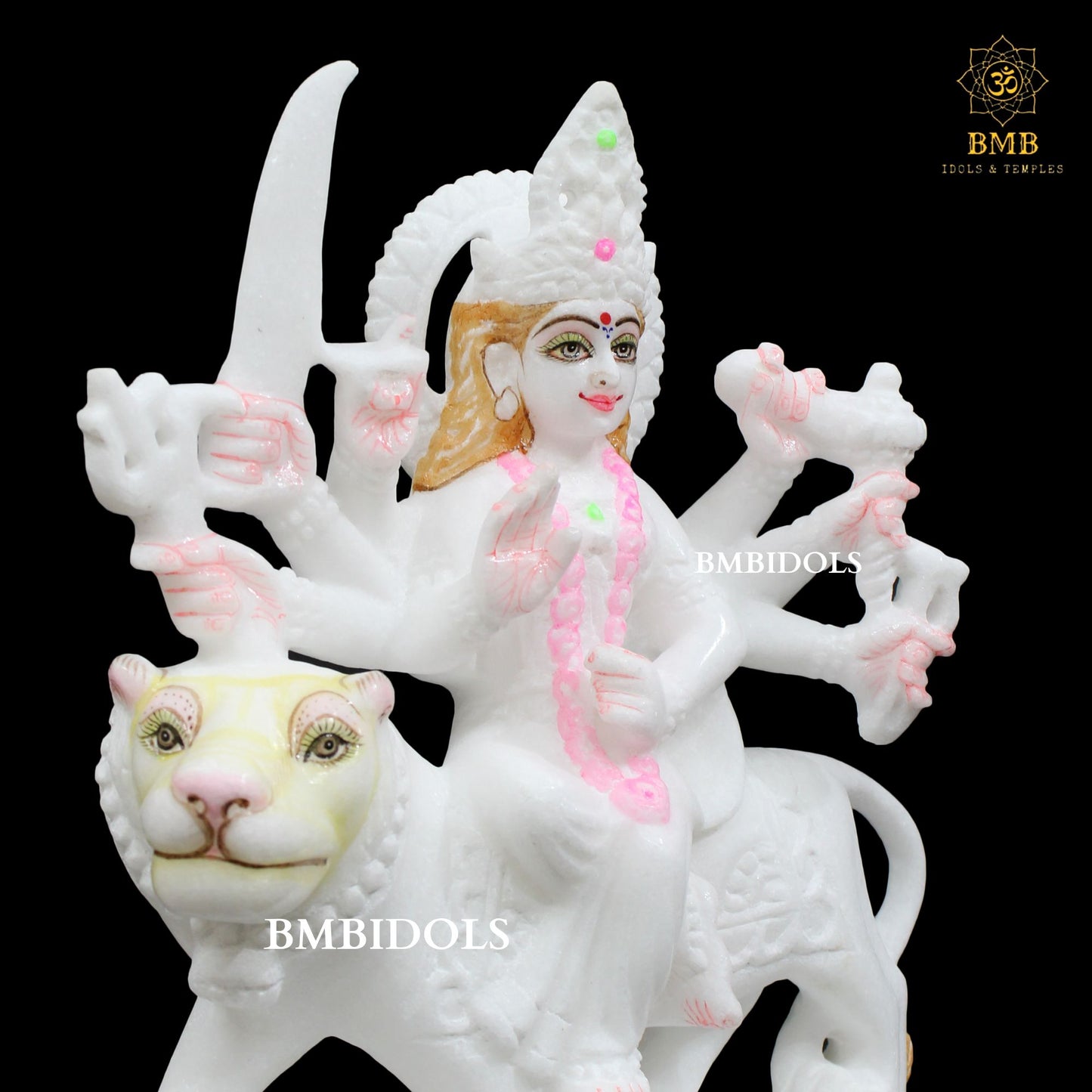 Marble Ambe Maa Murti made in Makrana Marble in 10inches
