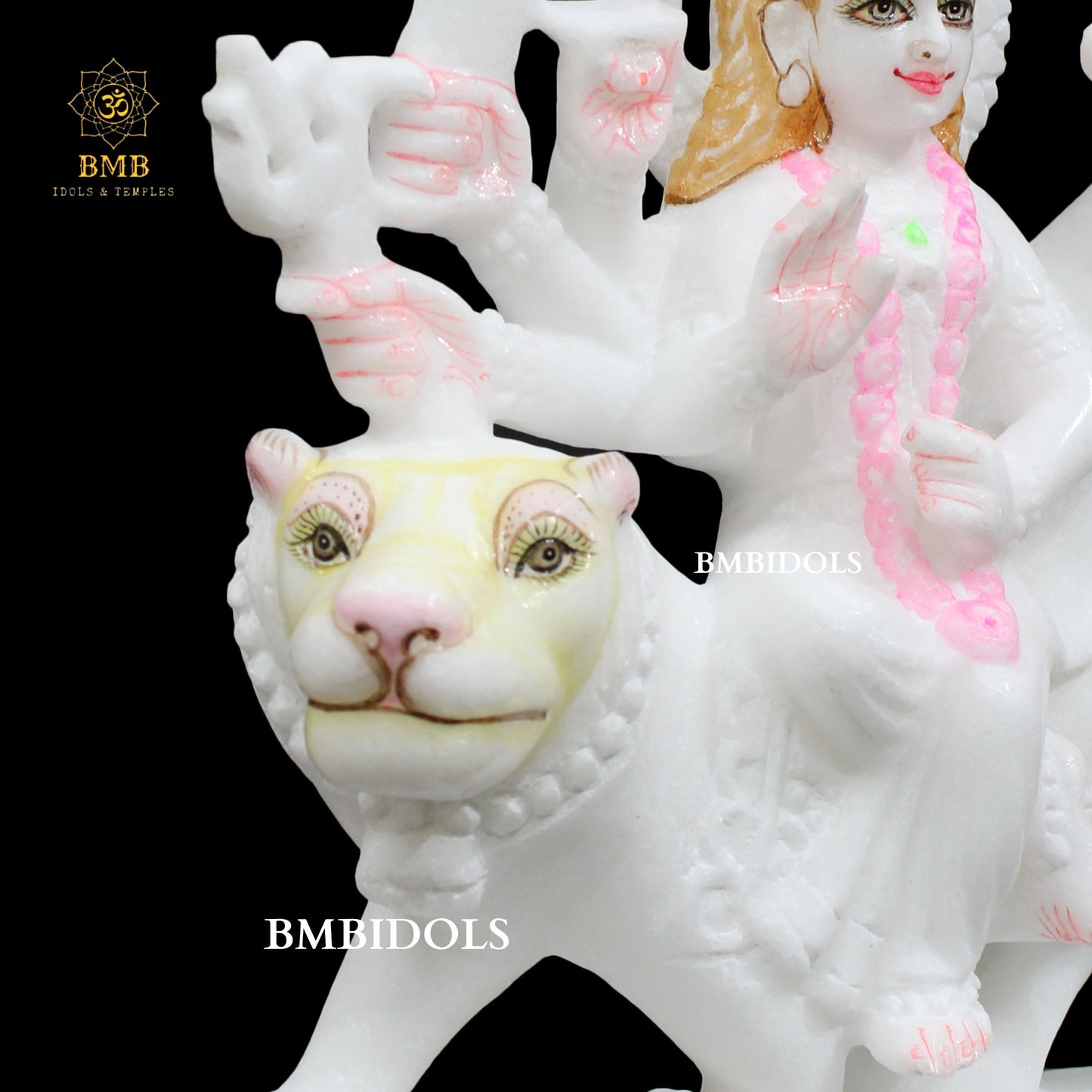 Marble Ambe Maa Murti made in Makrana Marble in 10inches