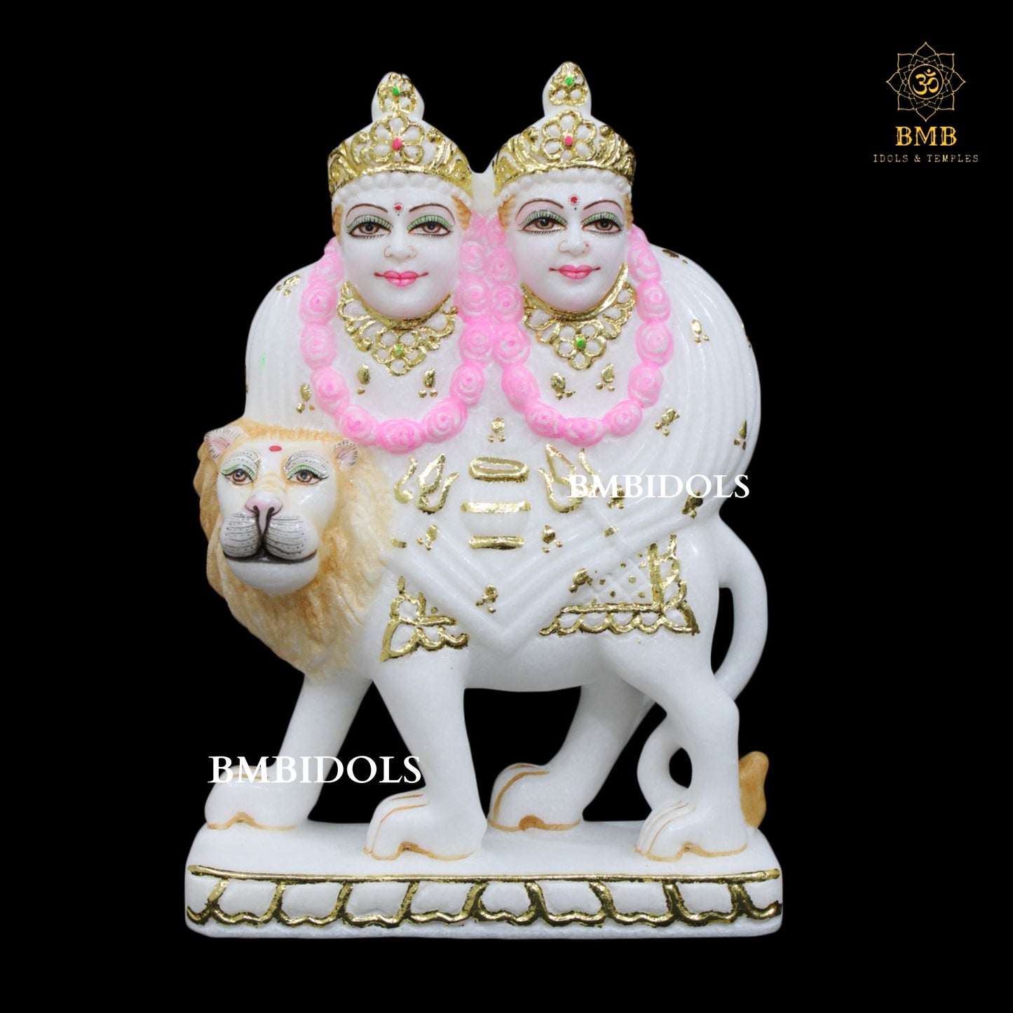 Marble Chamunda Murti made in Makrana Marble in 12inches