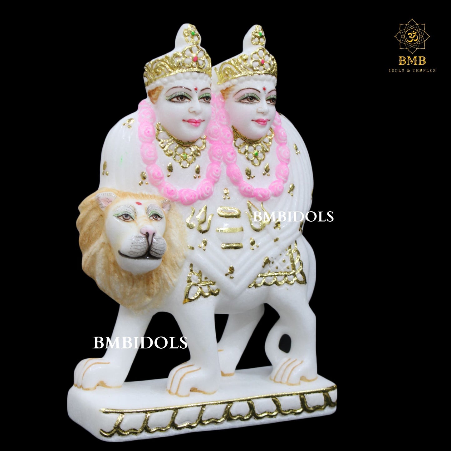 Marble Chamunda Murti made in Makrana Marble in 12inches