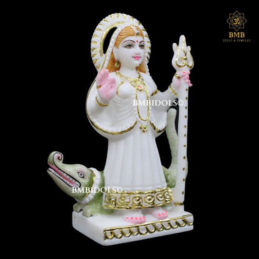 Marble Khodiyar Maa Murti made in Makrana Marble in 12inches