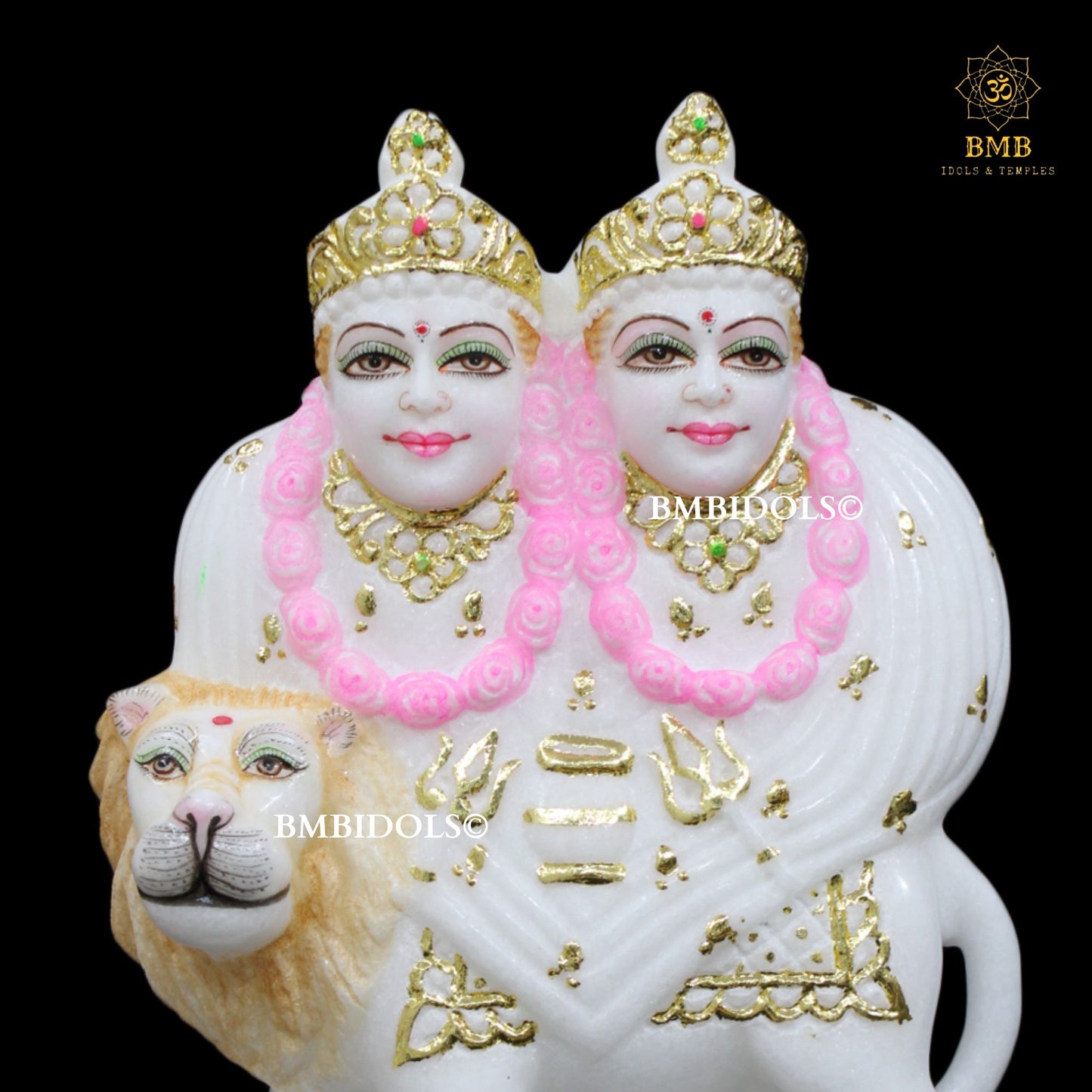 Marble Chamunda Murti made in Makrana Marble in 12inches