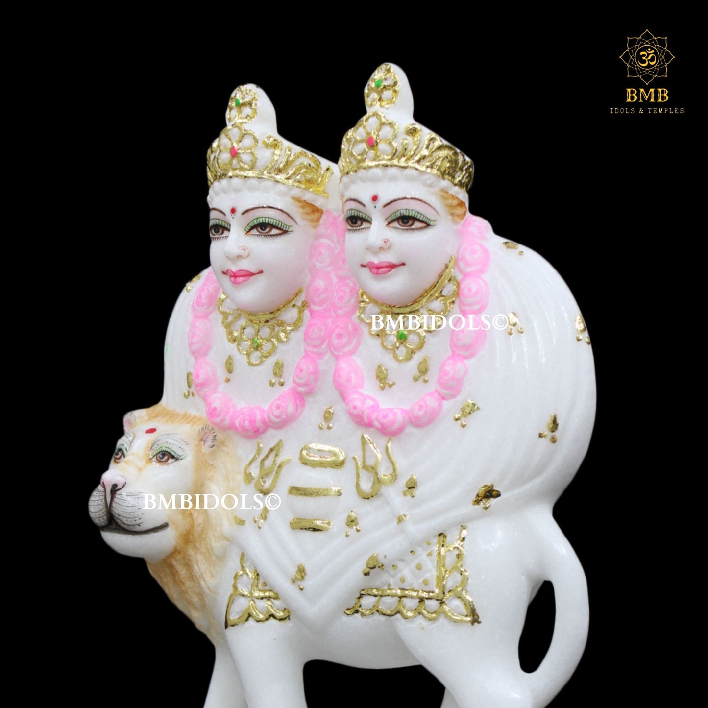 Marble Chamunda Murti made in Makrana Marble in 12inches