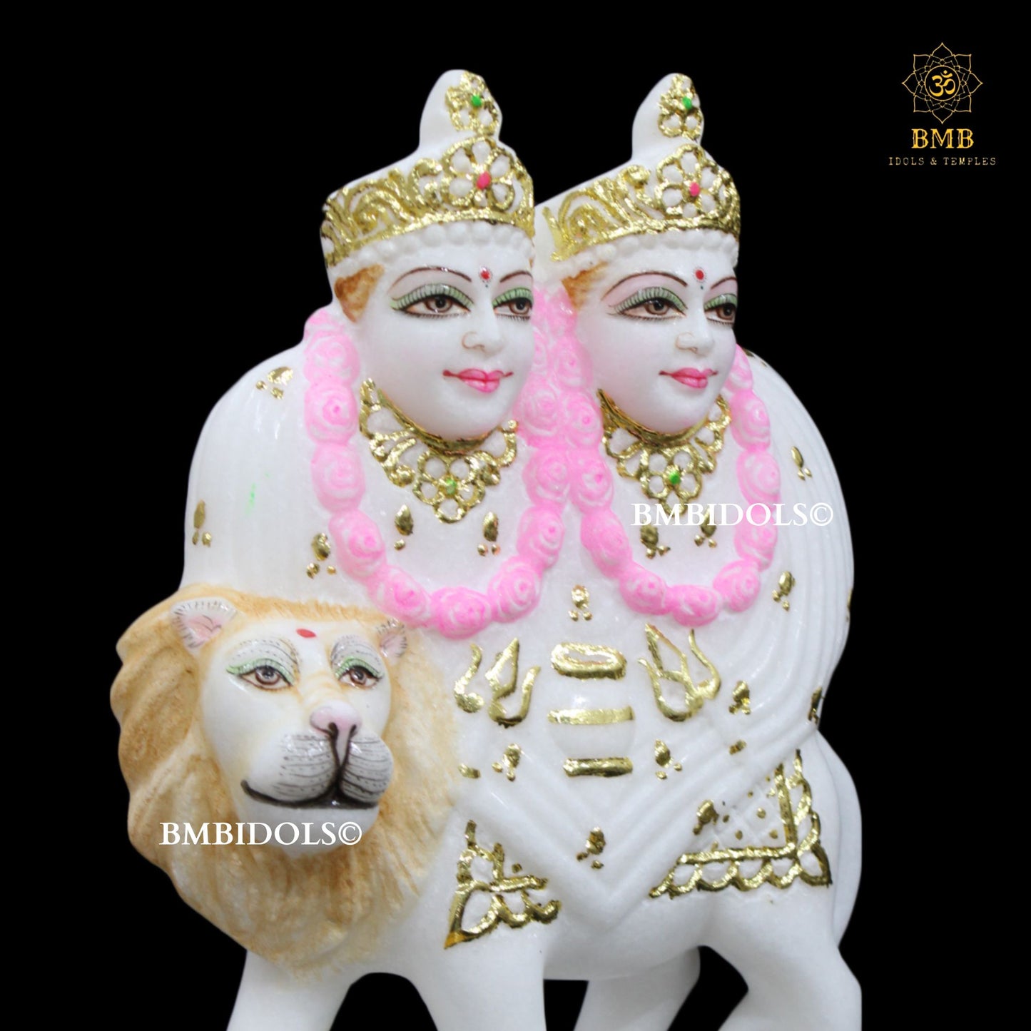 Marble Chamunda Murti made in Makrana Marble in 12inches