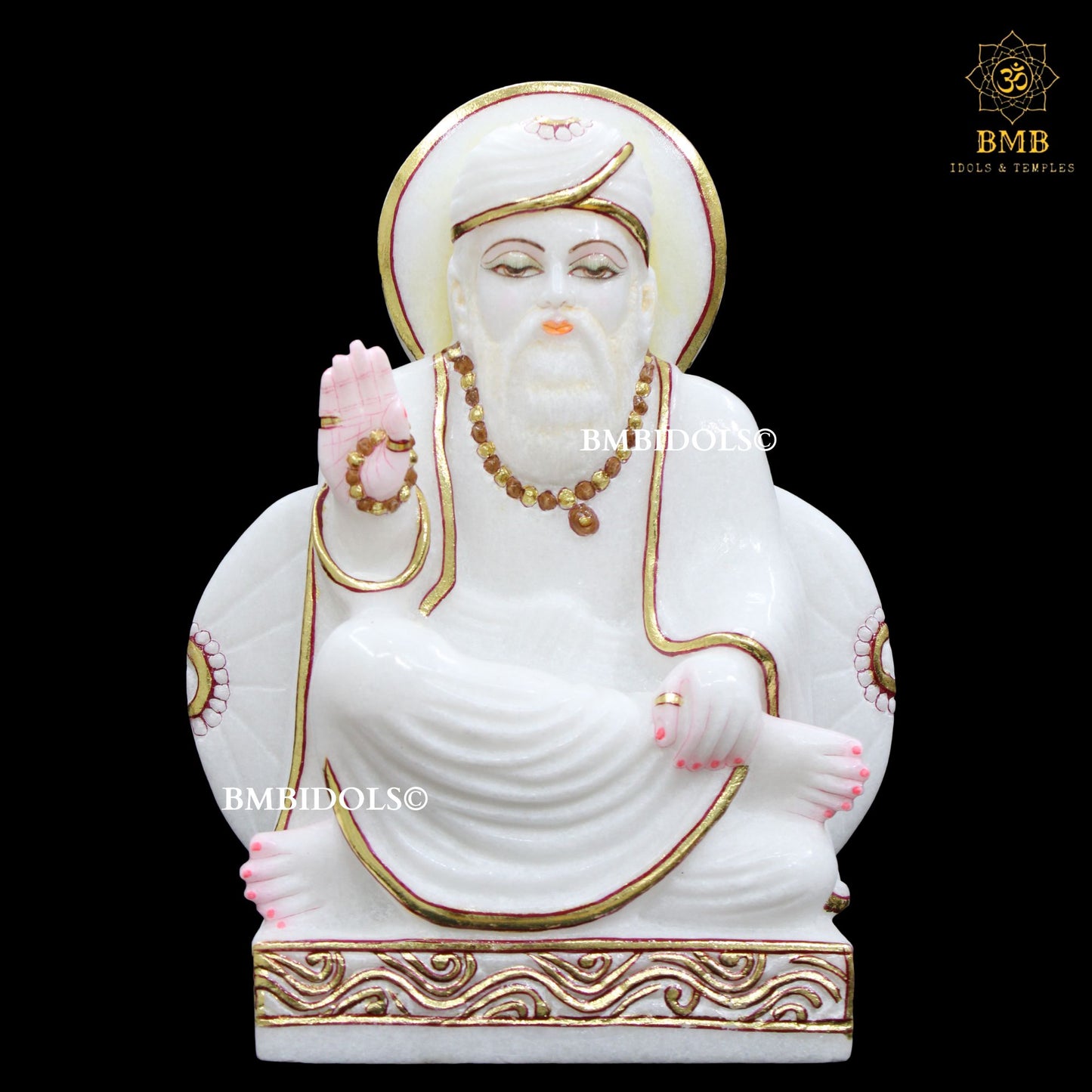 Marble Guru Nanak Dev Statue made in Makrana Marble in 12inches