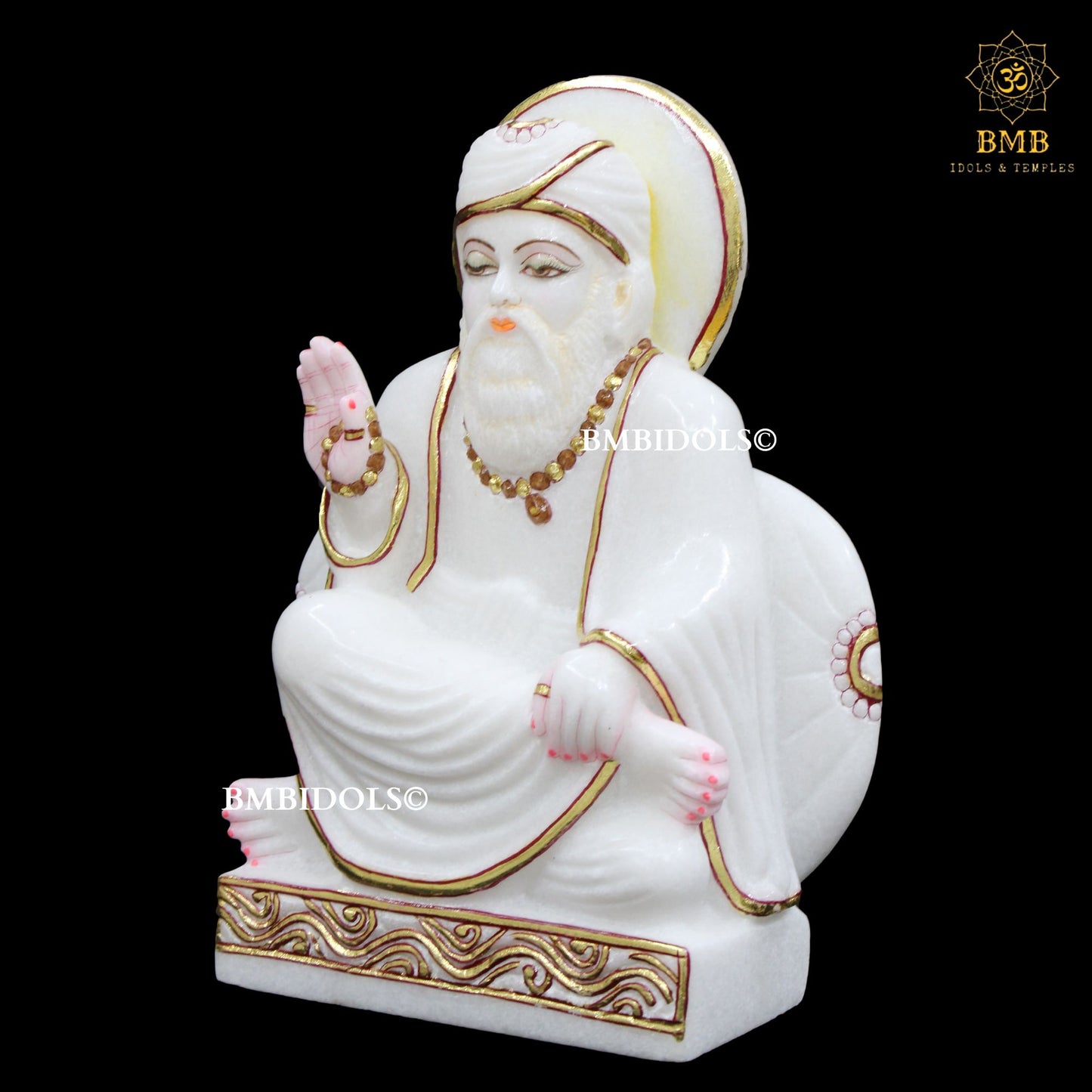 Marble Guru Nanak Dev Statue made in Makrana Marble in 12inches